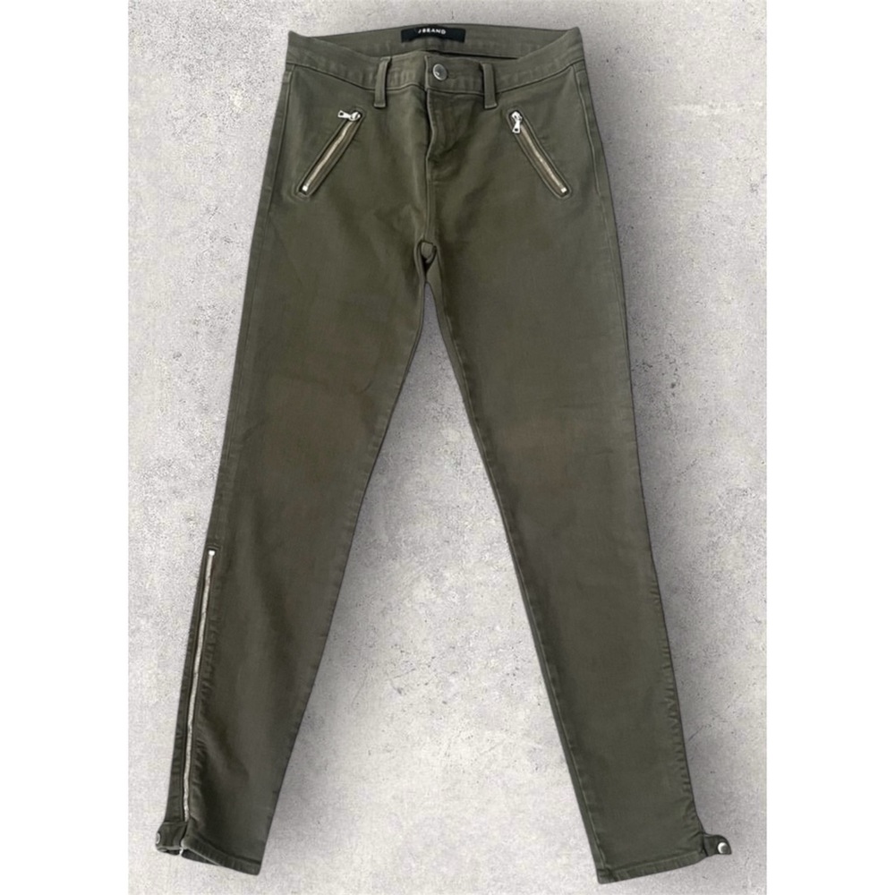 J Brand Green Skinny Jeans Low Cropped Mantis 26x26